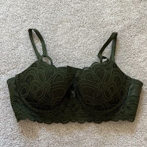 Forest Green Aerie Balconette Bra 36B